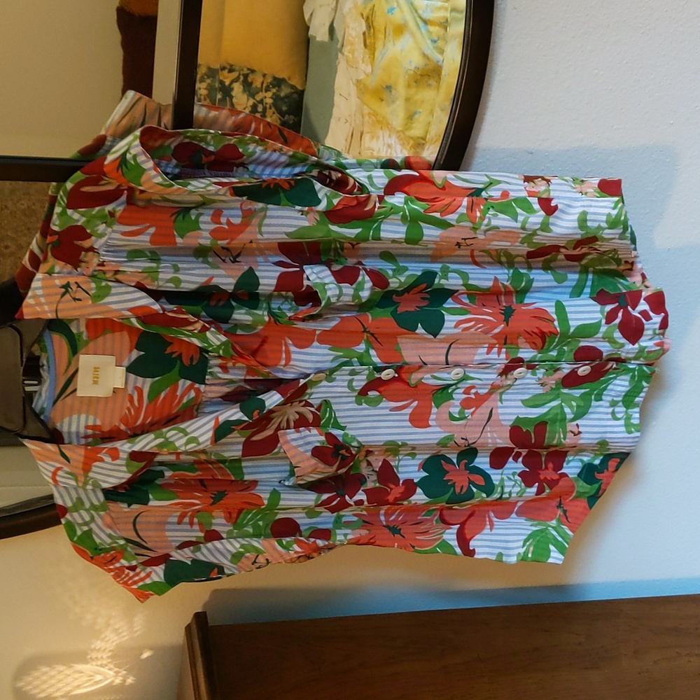 Anthropologie Maeve cap-sleeve blouse